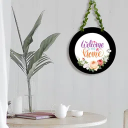 SEHAZ ARTWORKS White & Green Printed Wall Hanging image 3