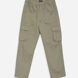 Allen Solly Junior Boys Regular Fit Mid-Rise Cargo Styles Trousers-picture-34