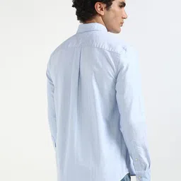 Tommy Hilfiger Men Button-Down Collar Vertical Striped Cotton Casual Shirt image 5