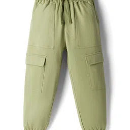 kookie kids india Kookie Kids Terry Knit Full Length Solid Colour Jogger - Olive Green-picture-32