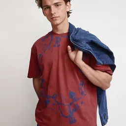 RARE RABBIT Men Printed Pockets T-shirt image 1