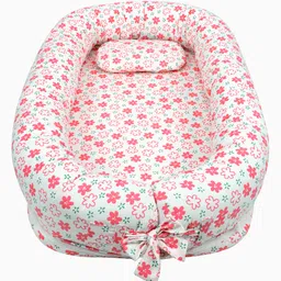 TIDY SLEEP Blossom Baby Nest For New Borns - Pink image 2