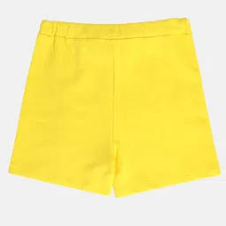 MINI KLUB Cotton Knit Solid Shorts - Yellow image 3