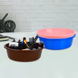 Kuber Industries Blue 3 Pieces Multipurpose Storage Tub Organizer 6L-image-77