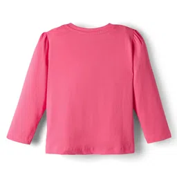 Babyhug Cotton Knit Full Sleeves Night Suit with Mommy's Mini & Heart Print - Pink image 3