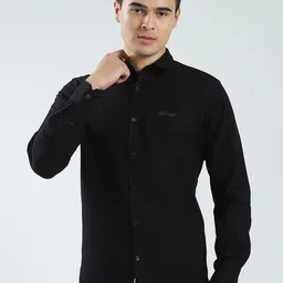 rock.it Men Spread Collar Solid Cotton Casual Shirt-image-31