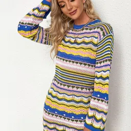 HERE&NOW Women Colourblocked Pullover-picture-20