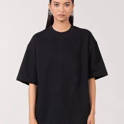 URBANICE Round Neck Drop-Shoulder Sleeves Cotton Oversized T-shirt-picture-12