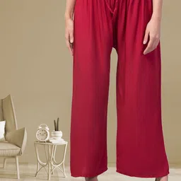 FAMBEE Women Flared Knitted Palazzos-picture-26