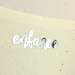 Enfance Cap Sleeves Brand Name Foil Printed Layered Knee Length Dress - Lemon image 5