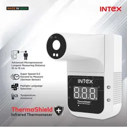 Intex Thermo Shield Wall Mount Automatic Digital Infrared Thermometer (White) image 2