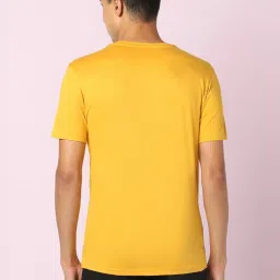 Ajile by Pantaloons Mustard Cotton Slim Fit Lounge T-Shirt image 2