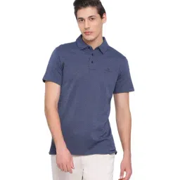 GANT Blue Textured Slim Fit T-Shirt-picture-32