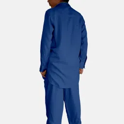 Kiddopanti Kids Navy Solid Full Sleeves Kurta with Pyjamas image 2