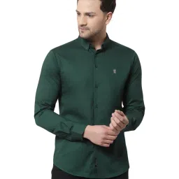 Red Tape Dark Green Cotton Regular Fit Shirt image 1