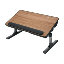 Portronics My Buddy Z Multipurpose Foldable Laptop Table with Soft Thigh Support (Brown) image 1