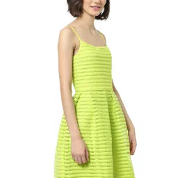 Only Green Self Design Dress image 3