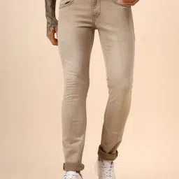 Cantabil Beige Regular Fit Jeans-picture-27