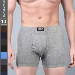 Dollar Bigboss Assorted Cotton Regular Fit Trunks - Pack Of 10 image 1
