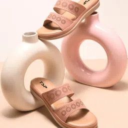 THE STHAPAK BLESS YOUR FEET Women Textured Open Toe Flats-picture-36