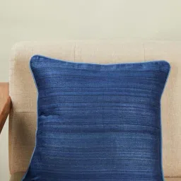 Fabindia Deeva -Tasar Blue Silk Cushion Cover image 1
