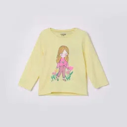 Juniors by Lifestyle Girls Yellow Cotton Character Based T Shirt-image-42