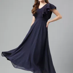 Latin Quarters Navy Regular Fit Maxi Dress image 1