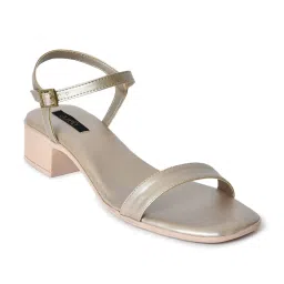 Aurelia Women's Gold Ankle Strap Sandals image 2