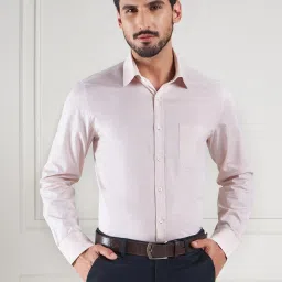 Louis Stitch Peach Cotton Regular Fit Printed Shirt image 1