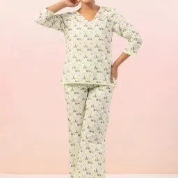 SAY Cream Printed Pyjamas Set image 1