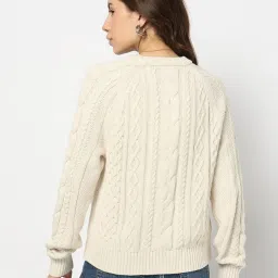 GAP White Cotton Embroidered Long Sleeves Sweater image 2