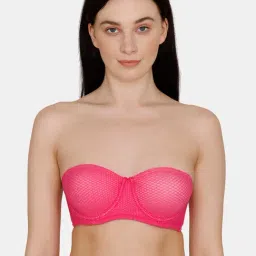 Zivame Pink Under Wired Padded Balconette Bra-picture-12