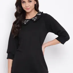 Belle Fille Black Embellished Sweatshirt-image-75