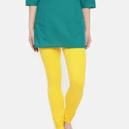 Dollar Missy Yellow Cotton Leggings-picture-23