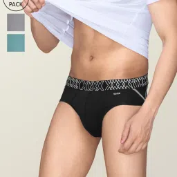 XYXX Multicolored Cotton Regular Fit Printed Briefs - Pack Of 3 image 1