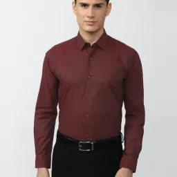 Peter England Maroon Slim Fit Shirt-picture-38