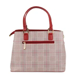 Bellissa Maroon Striped Medium Handbag image 2
