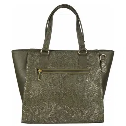 Bellissa Green Textured Medium Snakeskin Handbag image 2
