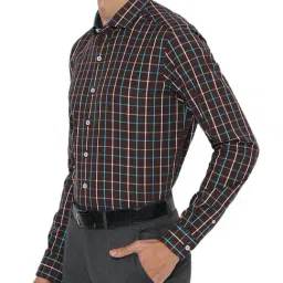 Simon Carter London Multi Checked Slim Fit Formal Shirt image 3