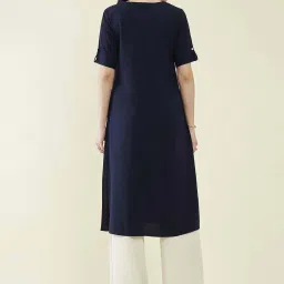 Soch Navy Straight Kurta image 2