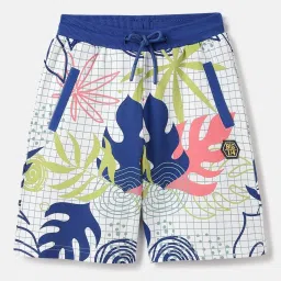 Blue Giraffe Boys Multi Pure Cotton Printed Shorts image 1