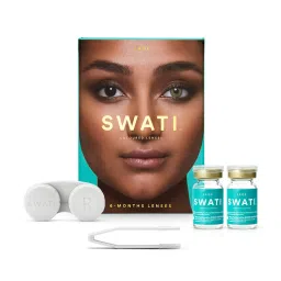 Swati Cosmetics Coloured Contact Lenses - Jade (6 Months, Power - 1.00) image 1