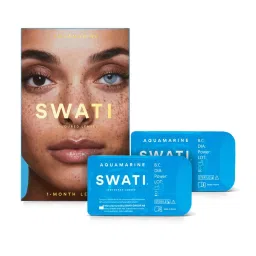 Swati Cosmetics Coloured Contact Lenses -  Aquamarine (1 Month, Power - 3.00) image 1