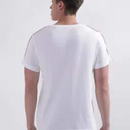 GANT White Cotton Regular Fit Striped T-Shirt image 2