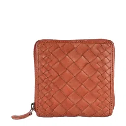 KOMPANERO MARQUIS Tan Textured Zip Around Wallet for Women image 1