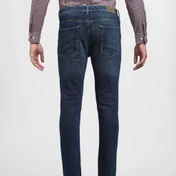 SELECTED HOMME Blue Cotton Slim Fit Jeans image 2