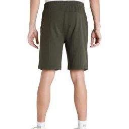 Puma Green Cotton Slim Fit Printed Shorts image 2
