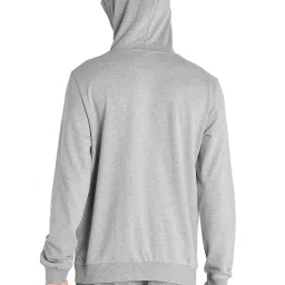 Puma Grey Cotton Regular Fit Printed Hooded Sweatshirt image 2