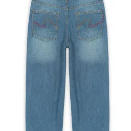 Kiddopanti Kids Blue Solid Jeans image 2