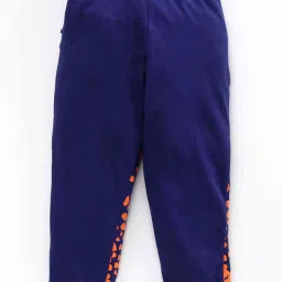 Kiddopanti Kids Navy Printed Trackpants image 2